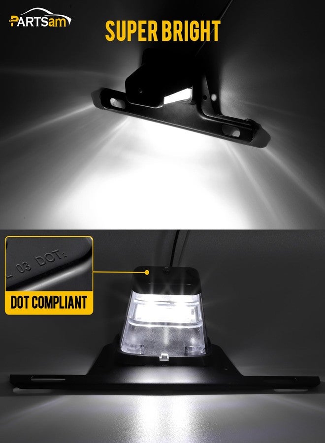 Partsam LED License Plate Light Waterproof 12V DC License Tag Light with Holder Drainage Hole Steel Bracket Mount ABS Housing PC Lens for Trailer Truck Pickup UTV ATV RV Boat 12V DOT Compliant - Image 3